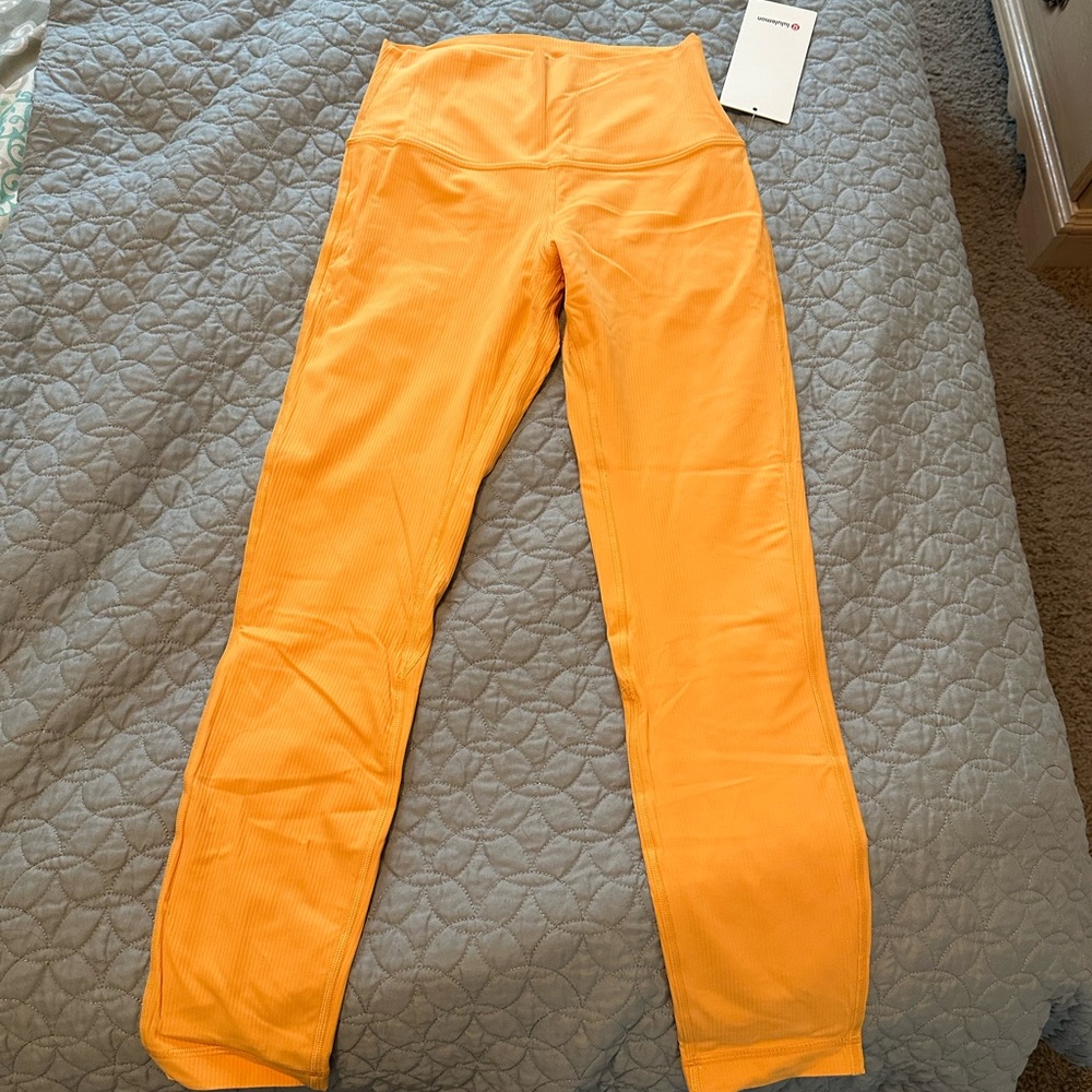 Lululemon Align Ribbed HR Pant 25” - Size 6 - Mango Dream